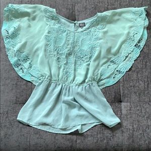Chiffon embroidered blouse